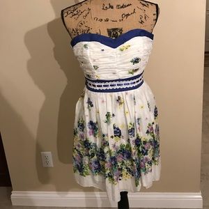 Floral, Strapless Dress